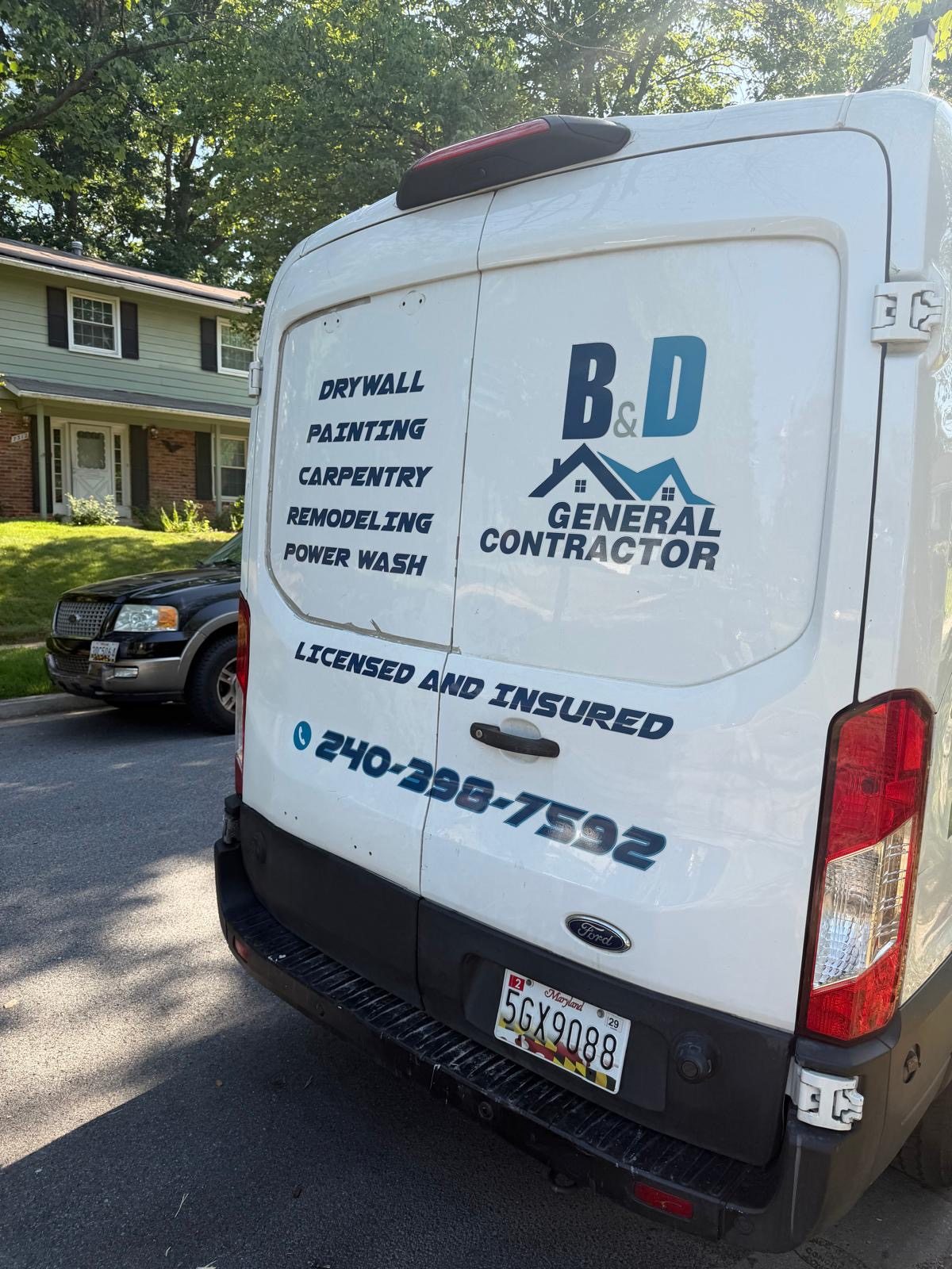 B&D General Contractor work van