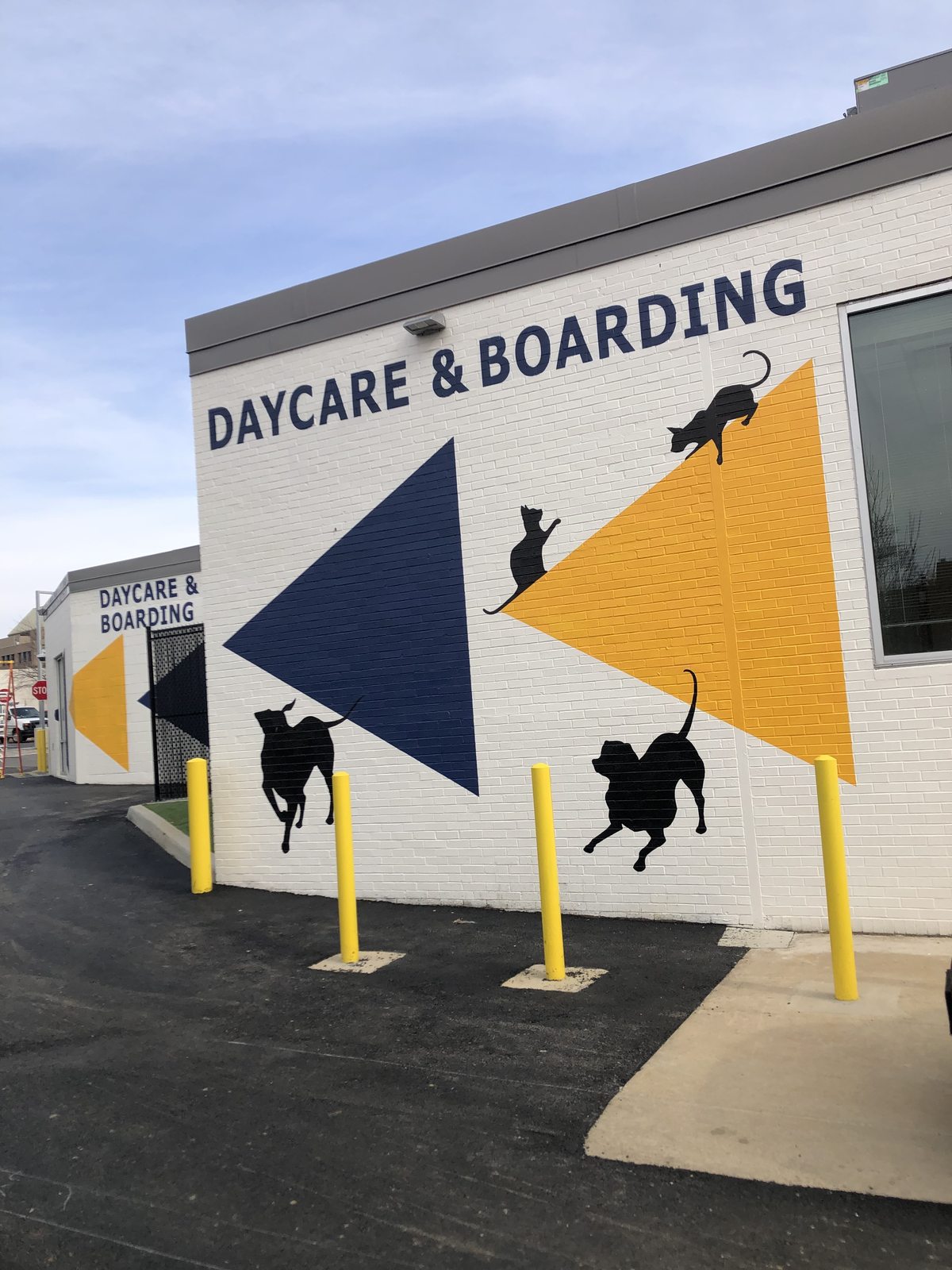 Finished commercial exterior mural